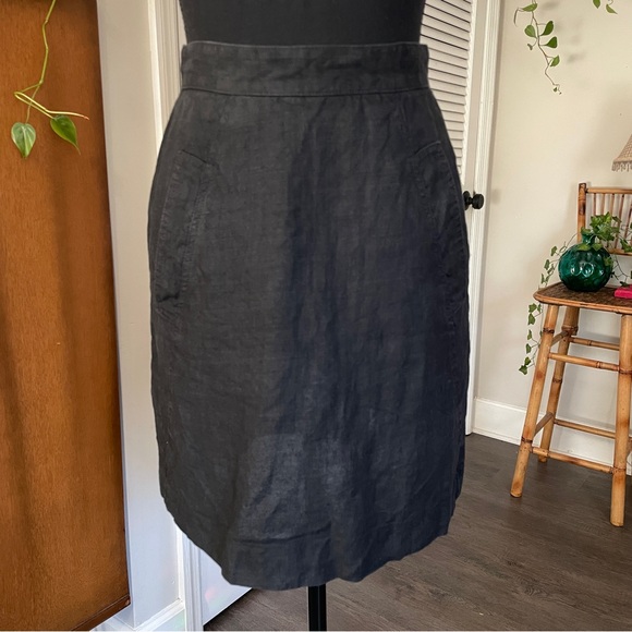 VINTAGE Black Mini Skirt - Saks 5th Ave - Picture 1 of 5